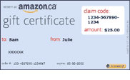 Amazon.ca Gift Certificate